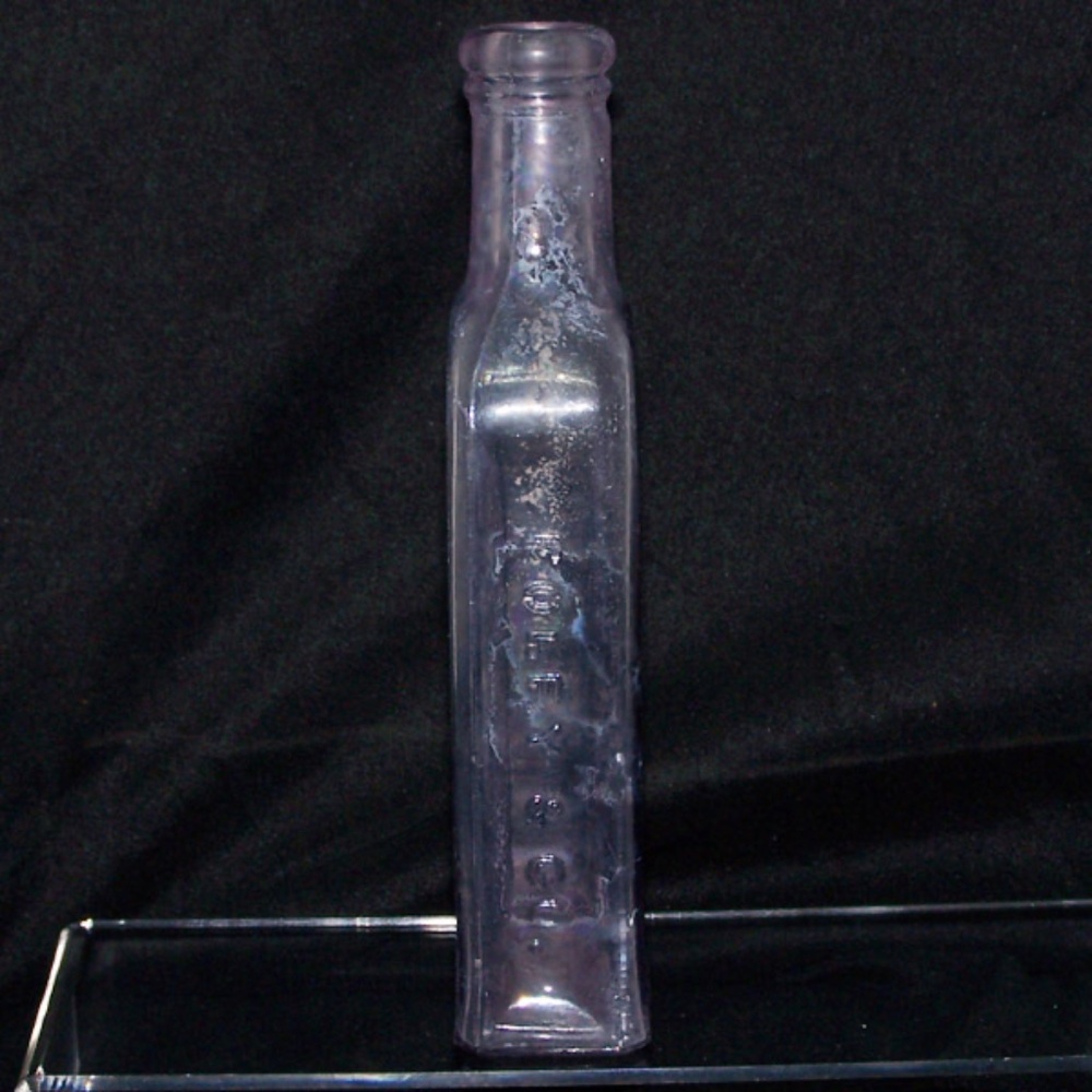 VTG- Foley & Co. Embossed Clear Glass Medicine Bottle - Picture 2 of 7